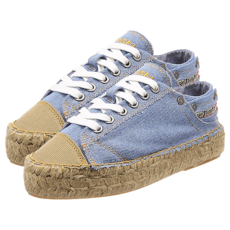 DIESEL EXPODRILLAS LC W Womens Trainers Lace Up Denim Sneakers Casual Gym Shoes