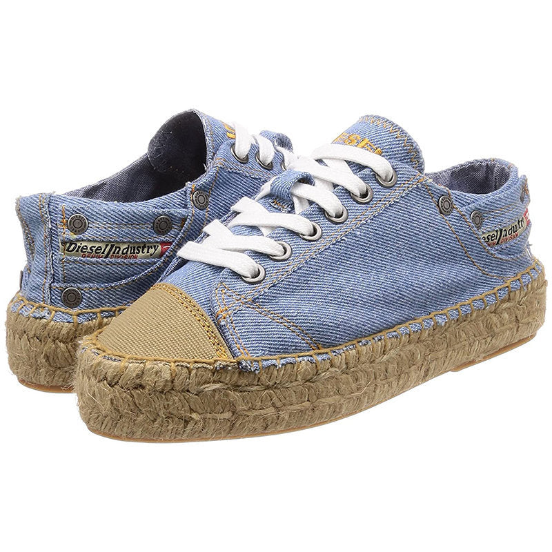 DIESEL EXPODRILLAS LC W Womens Trainers Lace Up Denim Sneakers Casual Gym Shoes