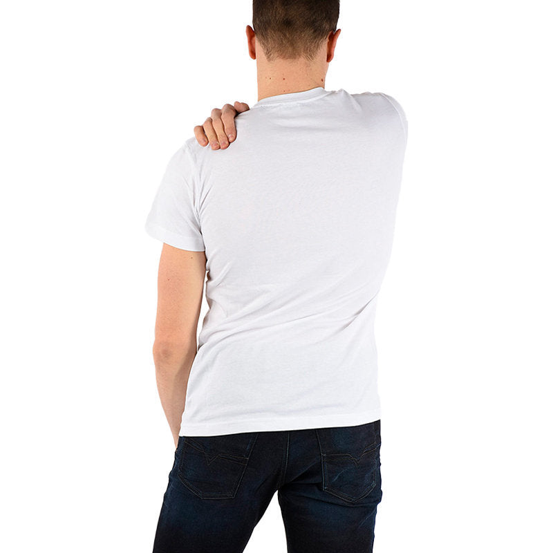 DIESEL T LOGYS HEMD Mens T Shirts Crew Neck Short Sleeve Casual White Cotton Tee