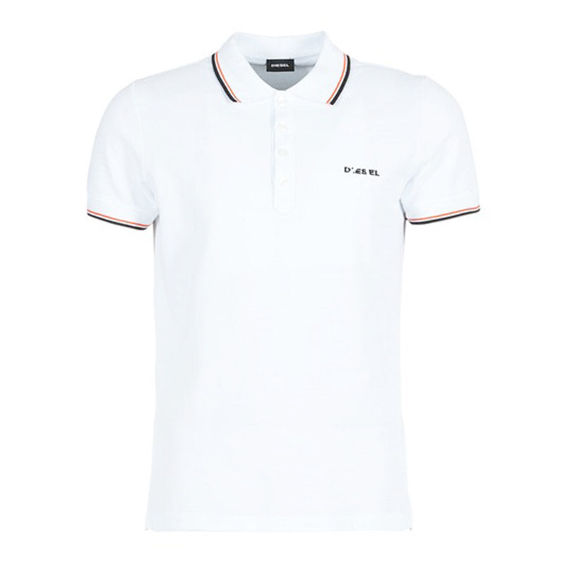 DIESEL T RANDY BROKEN Mens Polo T Shirts Short Sleeve White Cotton Golf Tee S-XL
