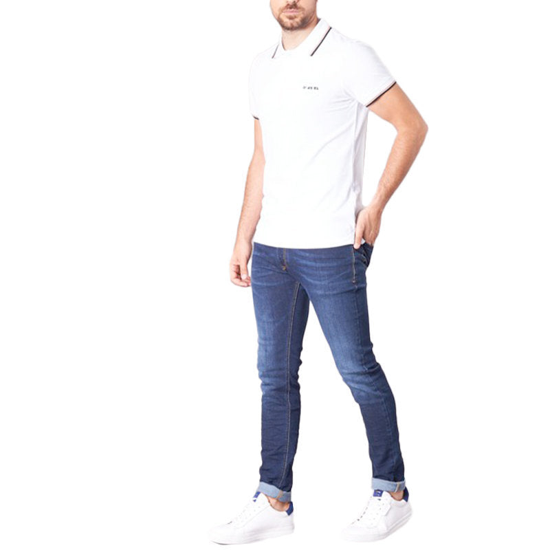 DIESEL T RANDY BROKEN Mens Polo T Shirts Short Sleeve White Cotton Golf Tee S-XL