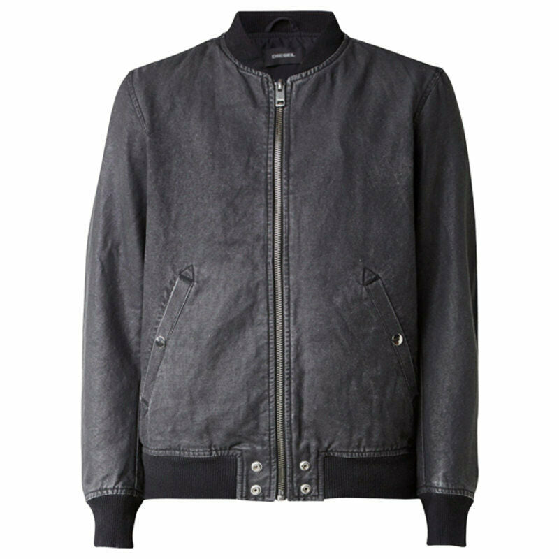 DIESEL J HOLZ 0CAOK Mens Denim Bomber Jacket Casual Vintage Slim Fit Coat