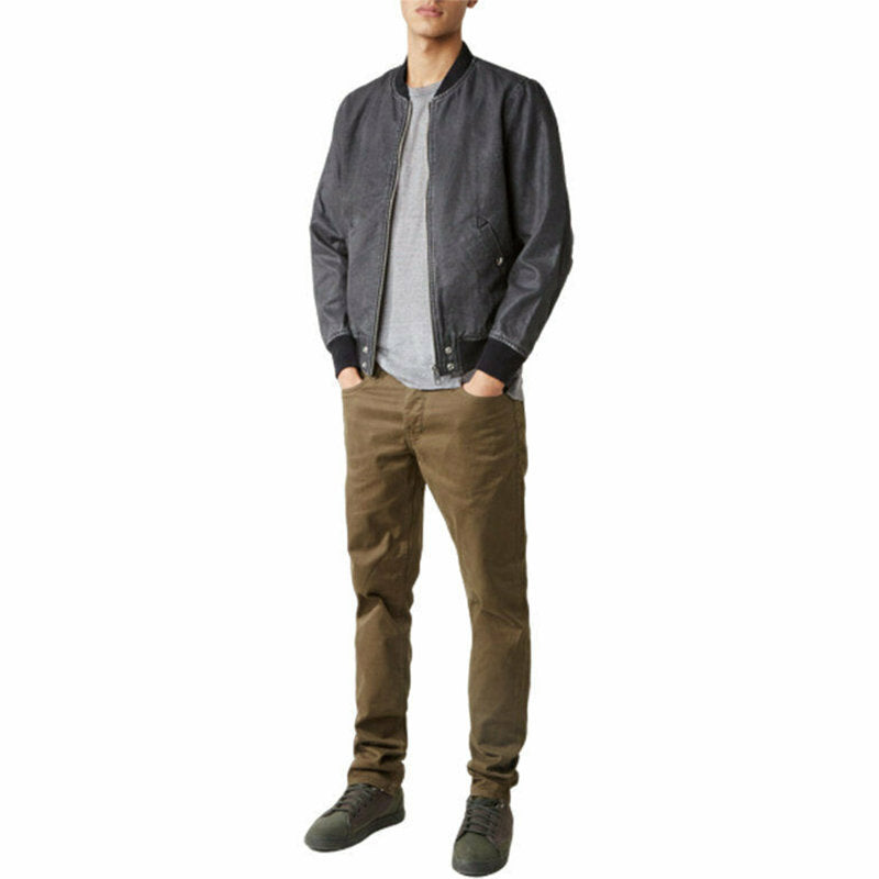 DIESEL J HOLZ 0CAOK Mens Denim Bomber Jacket Casual Vintage Slim Fit Coat