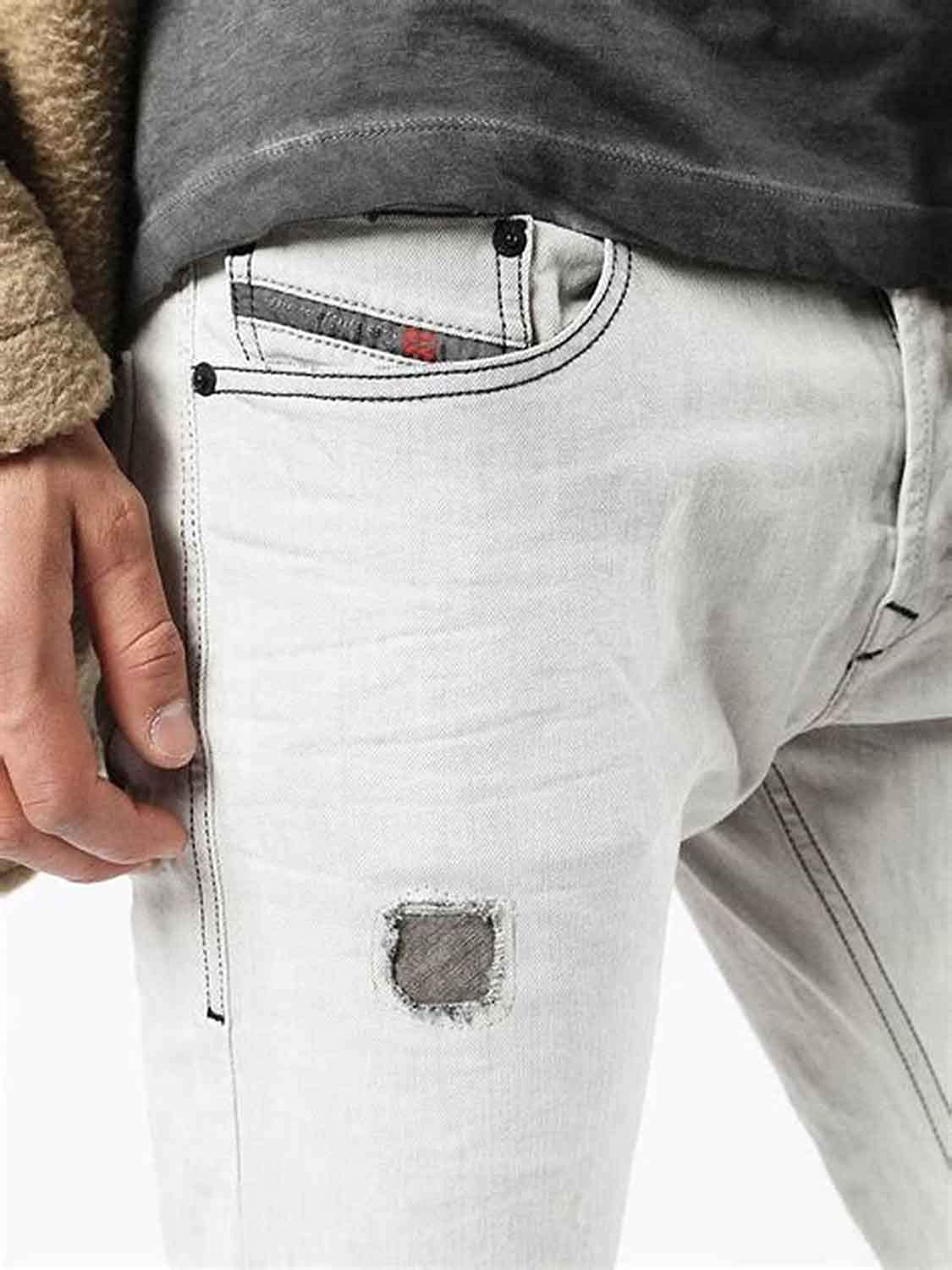 DIESEL TEPPHAR 0676M Mens Denim Cotton Casual Stretch Jeans Slim Fit Carrot