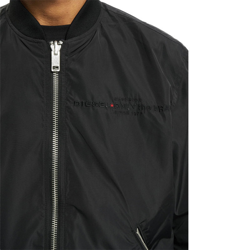 DIESEL J TOWN Mens Bomber Jacket Reversible Casual Ribbed Cuffs Regular Fit