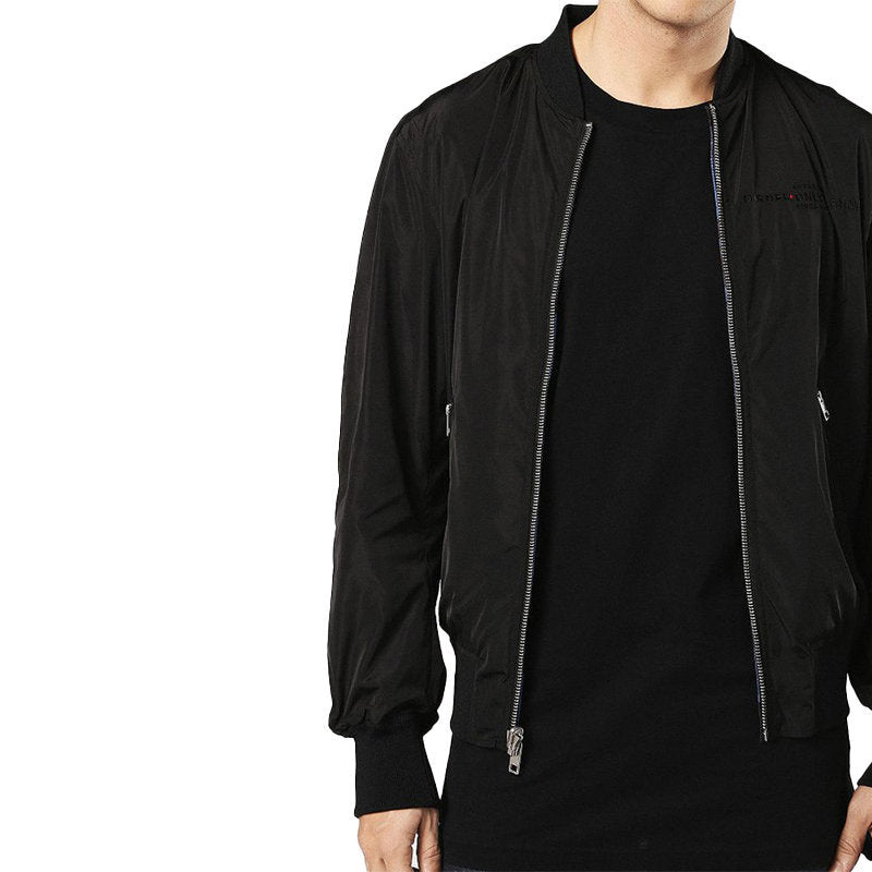 DIESEL J TOWN Mens Bomber Jacket Reversible Casual Ribbed Cuffs Regular Fit