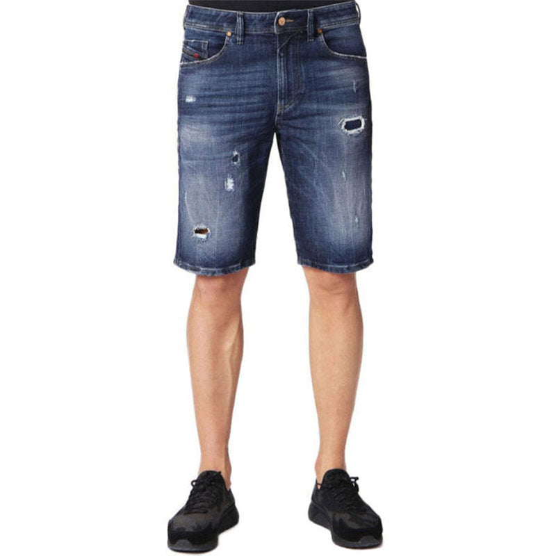 DIESEL THOSHORT 084QT Mens Denim Jeans Shorts Summer Casual Beach Faded Shorts