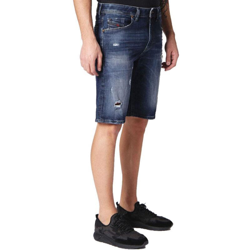 DIESEL THOSHORT 084QT Mens Denim Jeans Shorts Summer Casual Beach Faded Shorts