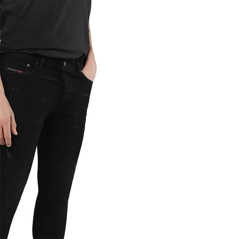 DIESEL TEPPHAR 069AC Mens Denim Jeans Casual Slim Fit Tapered Distressed Pants