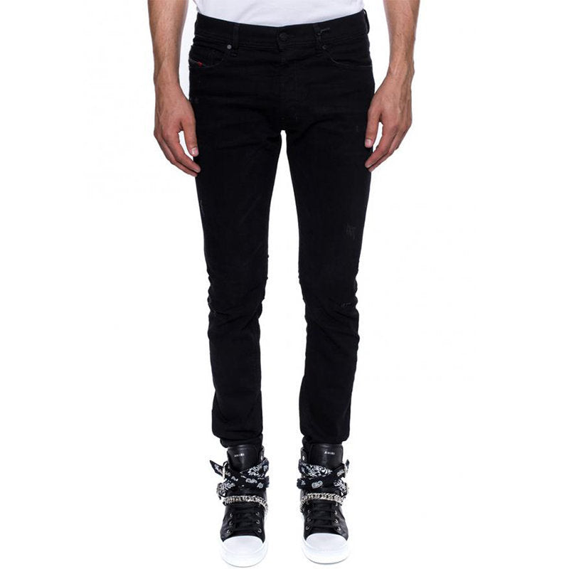 DIESEL TEPPHAR 069AC Mens Denim Jeans Casual Slim Fit Tapered Distressed Pants