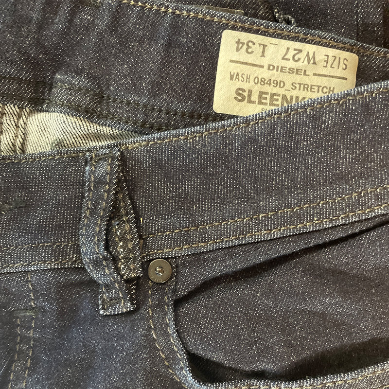 DIESEL SLEENKER 0849D Mens Jeans Slim Skinny Fit Stretch Casual Denim Pants