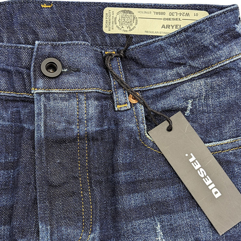 DIESEL ARYEL 089AL Womens Jeans Denim Stretch Regular Straight Waist Fit Pants