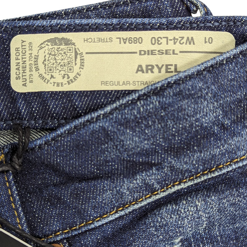 DIESEL ARYEL 089AL Womens Jeans Denim Stretch Regular Straight Waist Fit Pants