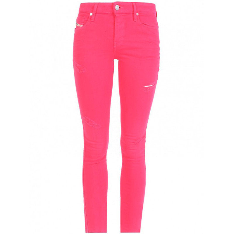 DIESEL SLANDY ANKLE 084EX Womens Jeans Super Slim Skinny Regular Waist Fit Pants