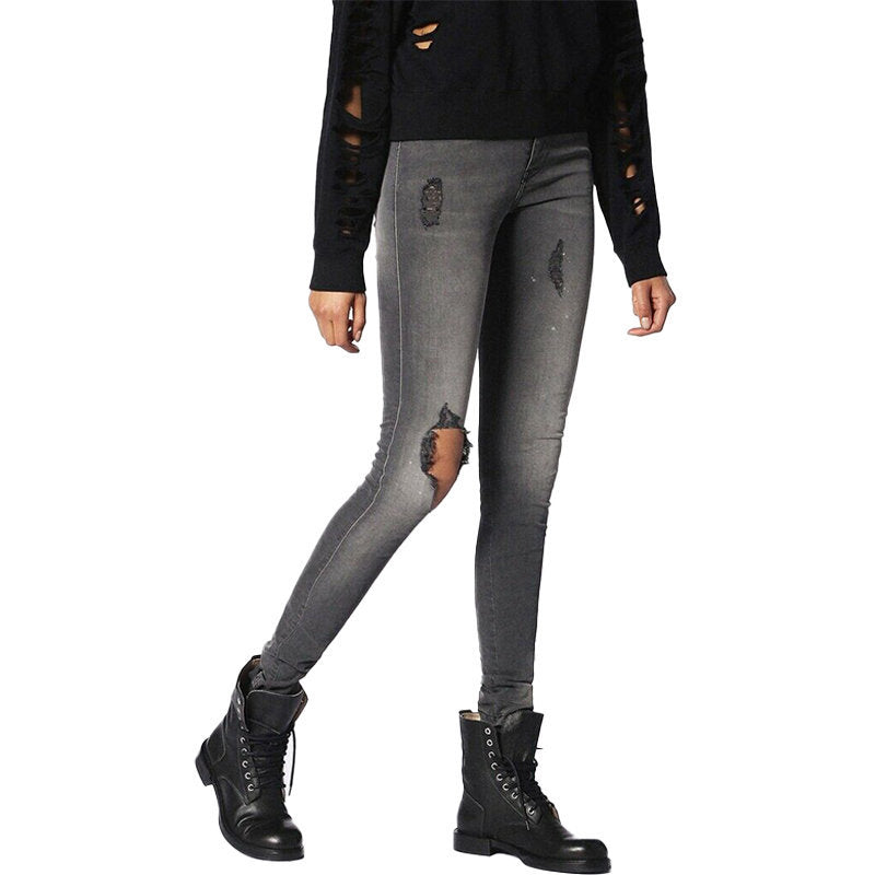 DIESEL SKINZEE 0683L Womens Jeans Super Slim Skinny Regular Waist Fit Pants