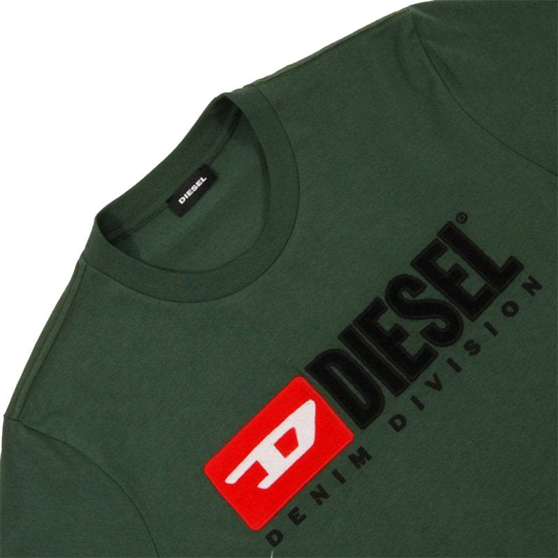 DIESEL T JUST DIVISION Mens T Shirt Short Sleeve Crew Neck Casual Cotton Tee