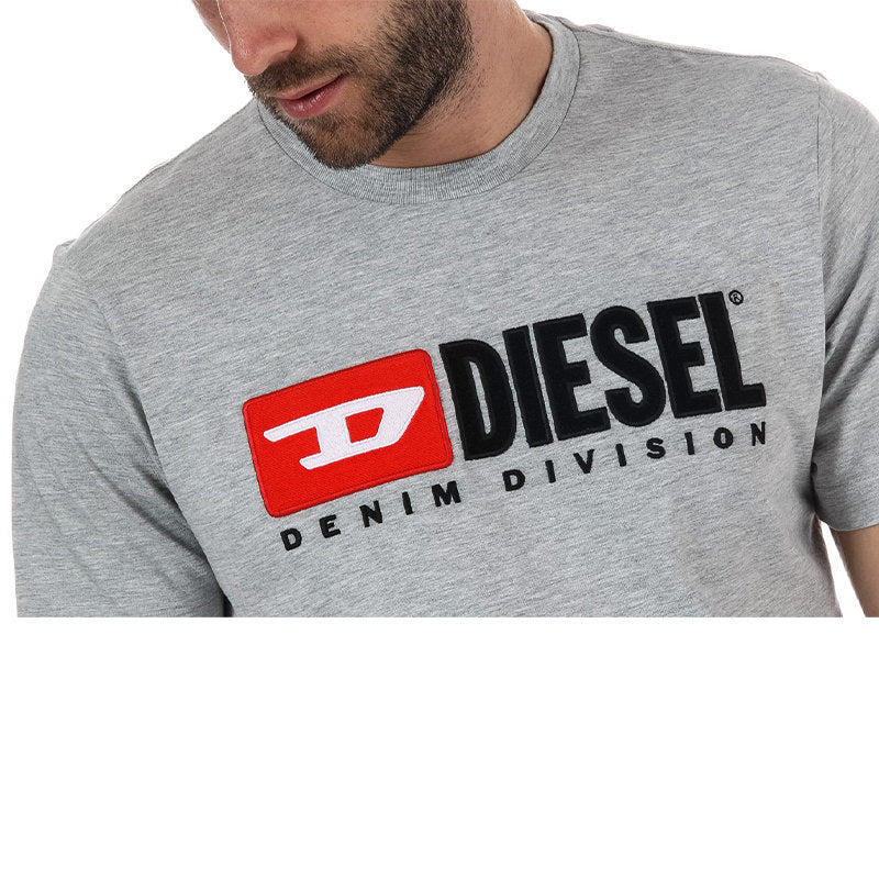 DIESEL T JUST DIVISION Mens T Shirt Short Sleeve Crew Neck Casual Cotton Tee