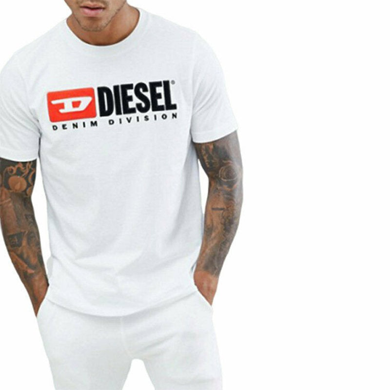 DIESEL T JUST DIVISION Mens T Shirt Short Sleeve Crew Neck Casual Cotton Tee