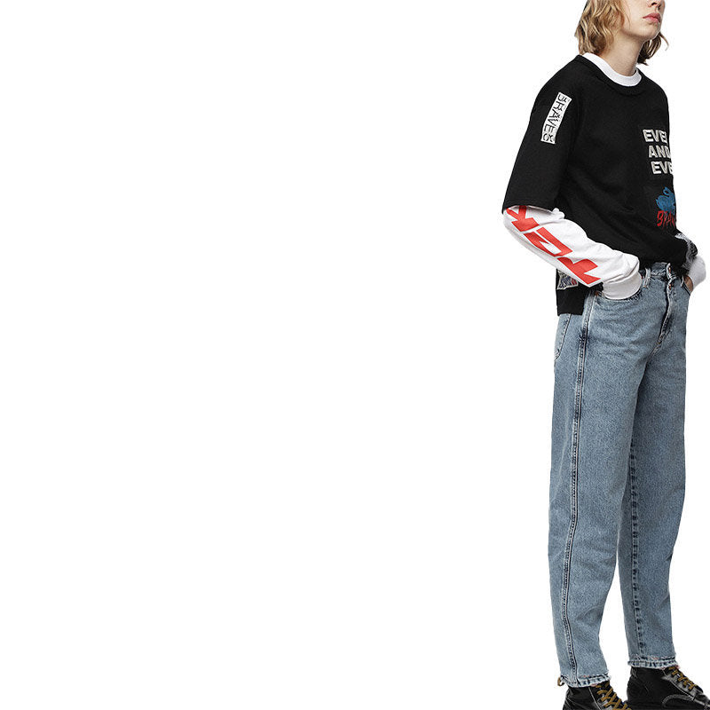 DIESEL ALYS 084WL Womens Jeans Denim Regular Straight Regular Waist Fit Pants