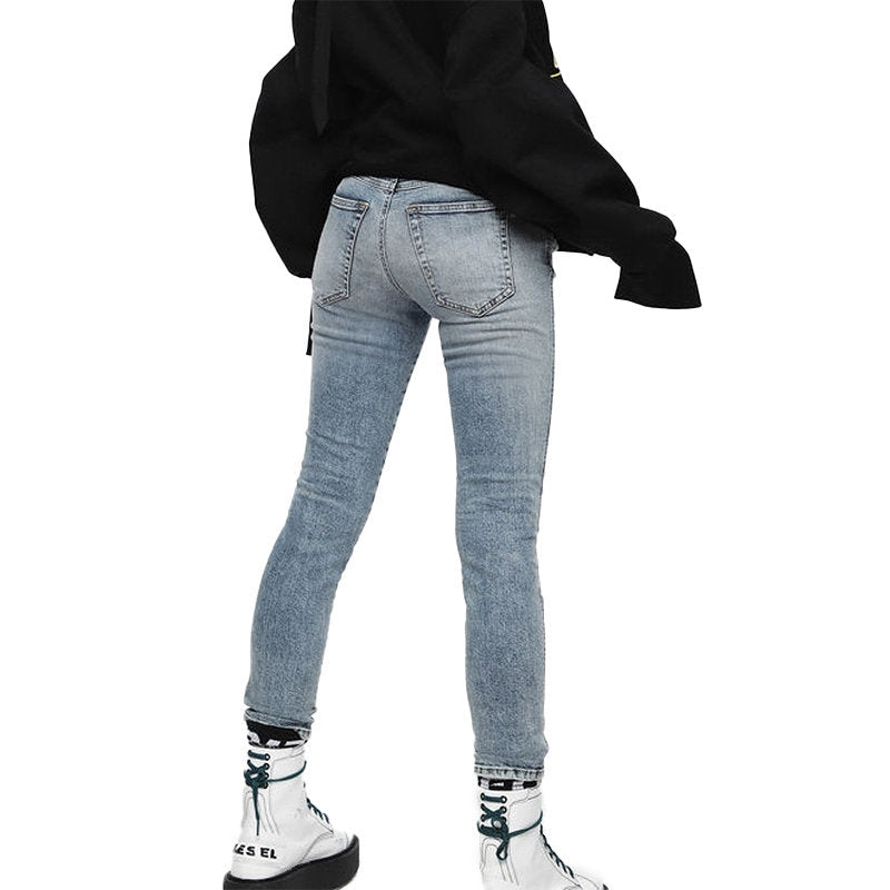 DIESEL BABHILA 069BN Womens Jeans Denim Slim Skinny Regular Waist Fit Pants