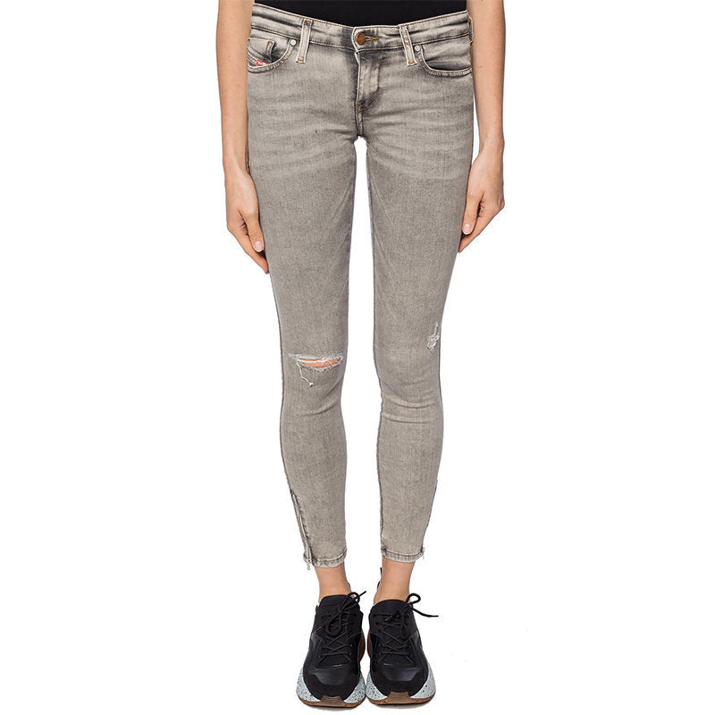 DIESEL SKINZEE LOW ZIP 084UP Womens Jeans Super Slim Skinny Low Waist Fit Pants