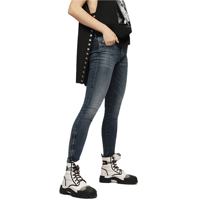 DIESEL SLANDY 069BJ Womens Jeans Super Skinny Regular Waist Fit Casual Trousers