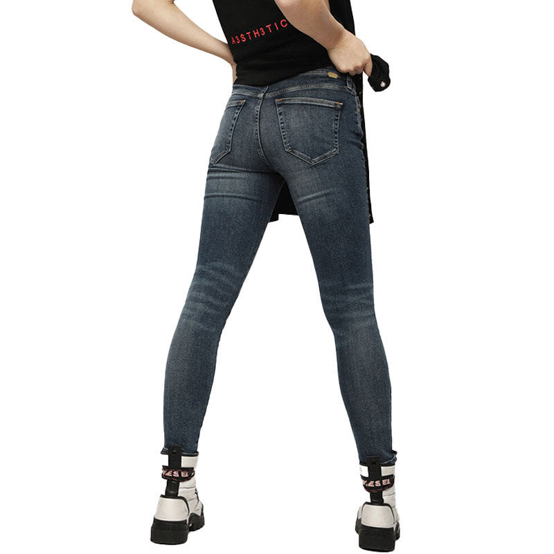 DIESEL SLANDY 069BJ Womens Jeans Super Skinny Regular Waist Fit Casual Trousers