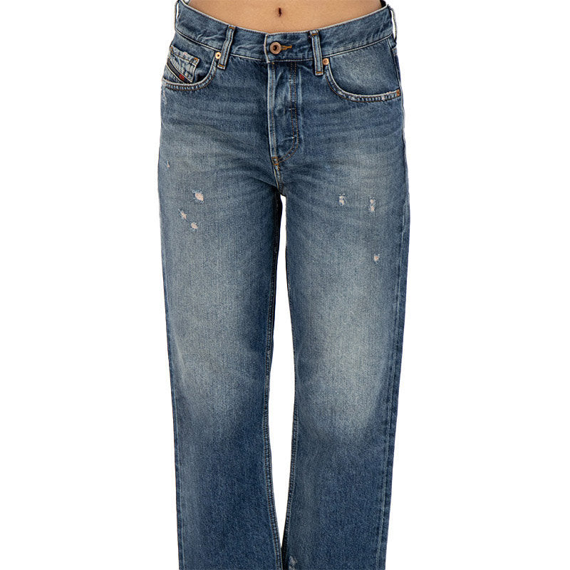 DIESEL ARYEL 084VB Womens Jeans Denim Regular Straight Regular Waist Fit Pants