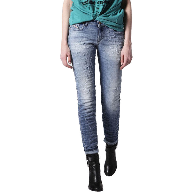 DIESEL GRACEY 084GM Womens Jeans Stretch Super Slim Skinny Low Waist Fit Pants