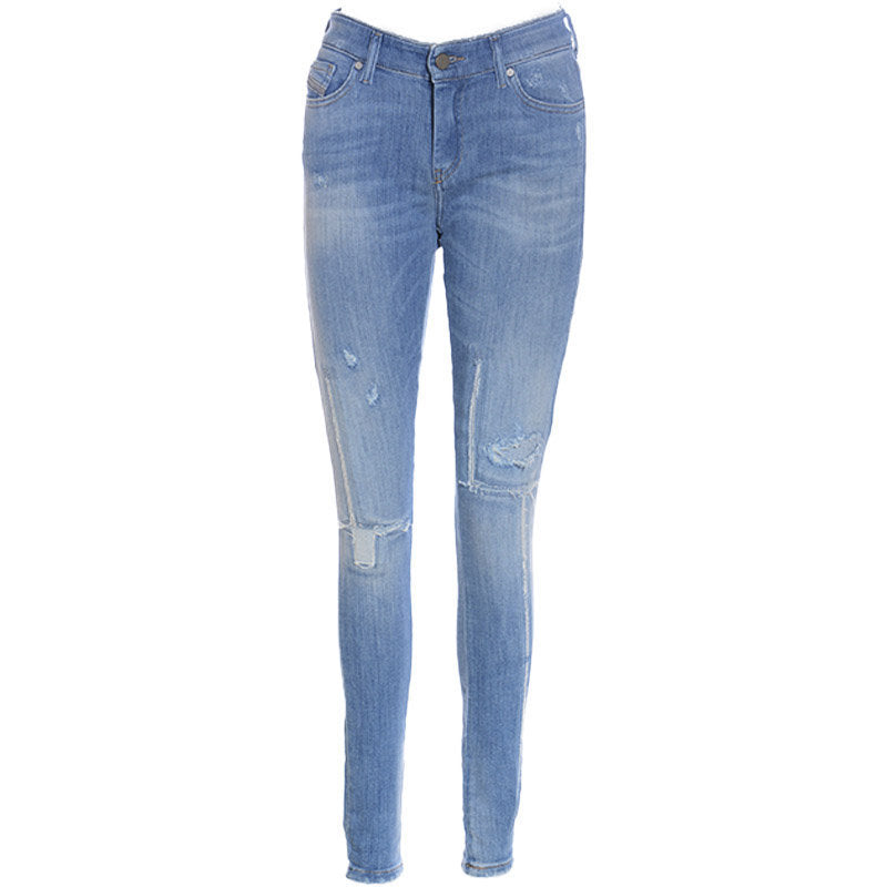 DIESEL SLANDY 088AW Womens Jeans Super Slim Skinny Regular Waist Fit Trousers