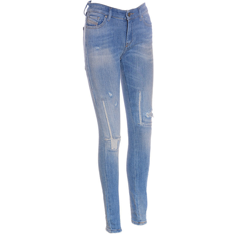 DIESEL SLANDY 088AW Womens Jeans Super Slim Skinny Regular Waist Fit Trousers