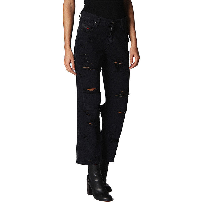 DIESEL NICLAH 084NZ Womens Jeans Denim Regular Straight High Waist Fit Pants