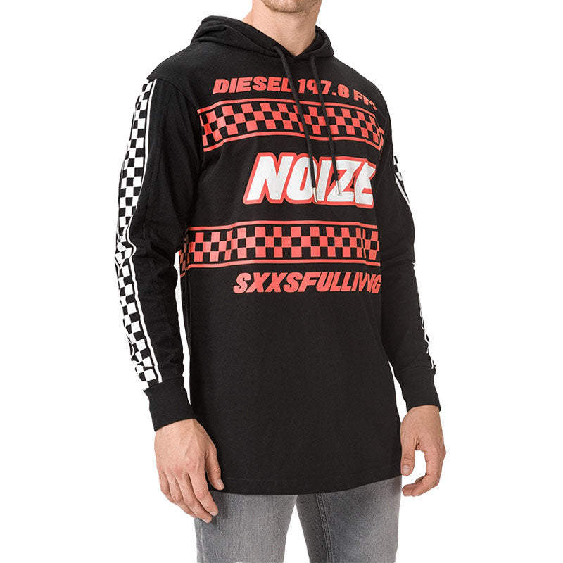 DIESEL T PRODIGY Mens Sweatshirt Hoodie Regular Fit Casual Long Sleeves Pullover