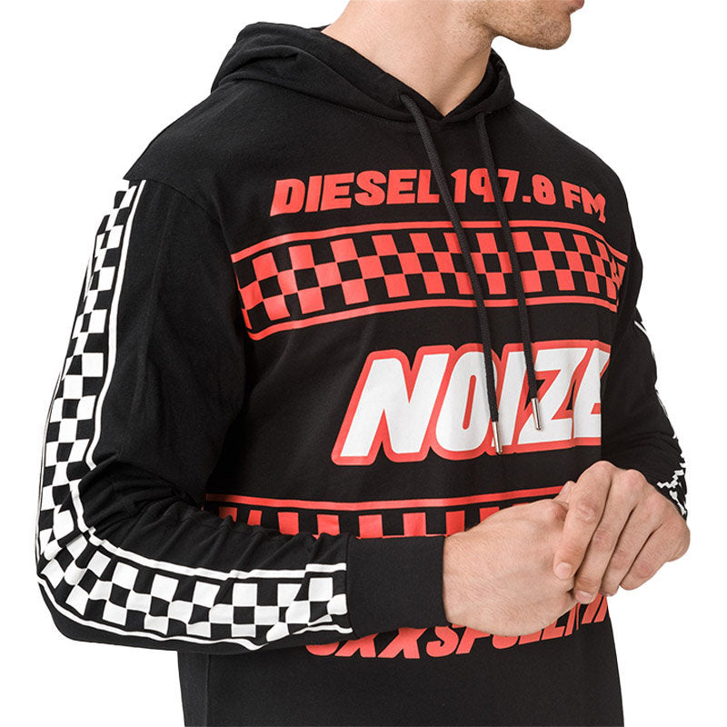 DIESEL T PRODIGY Mens Sweatshirt Hoodie Regular Fit Casual Long Sleeves Pullover