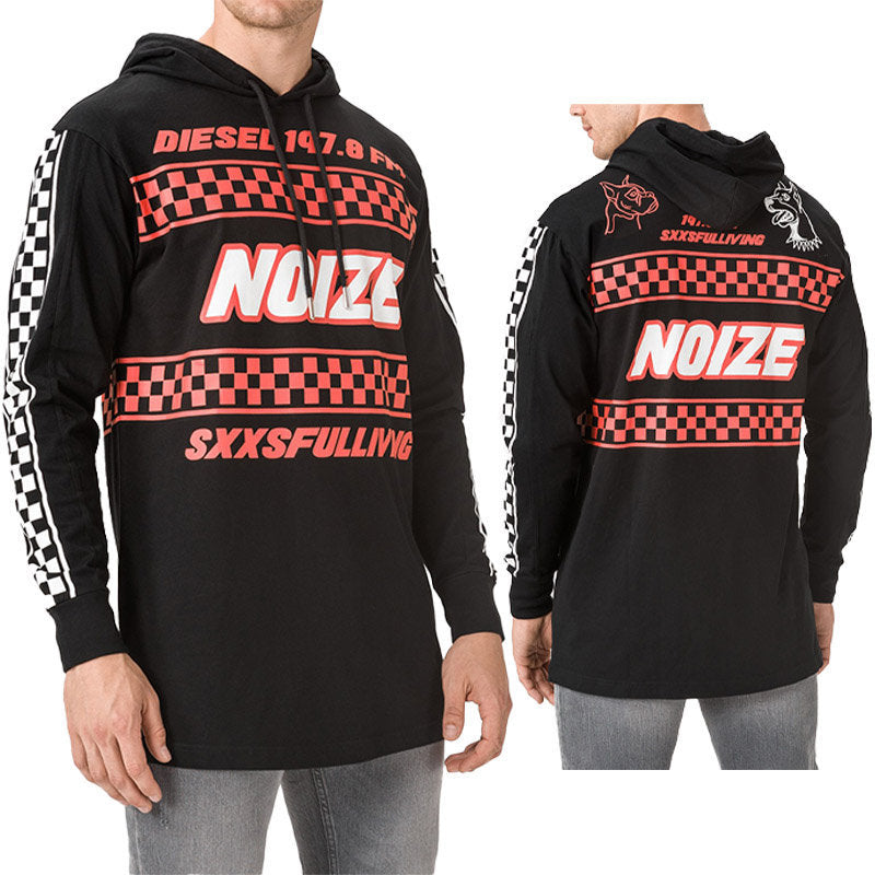 DIESEL T PRODIGY Mens Sweatshirt Hoodie Regular Fit Casual Long Sleeves Pullover