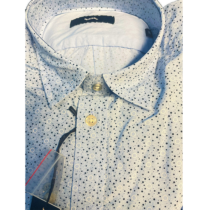 DIESEL S DUNES Mens Shirt Slim Contemporary Fit Casual Cotton Long Sleeve Office