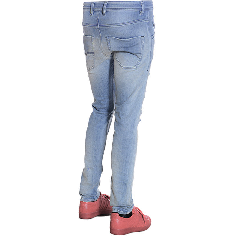 DIESEL KROOLEY T 087AB Mens Denim Sweat Pants Jogg Jeans Stretch Slim Fit Carrot