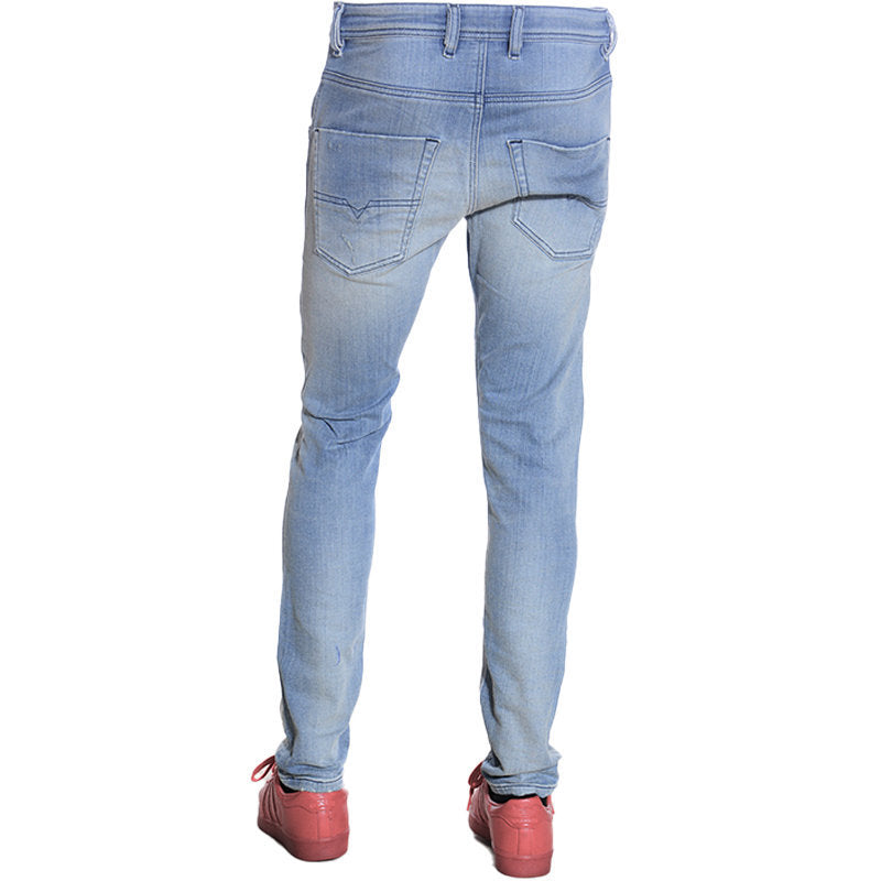 DIESEL KROOLEY T 087AB Mens Denim Sweat Pants Jogg Jeans Stretch Slim Fit Carrot