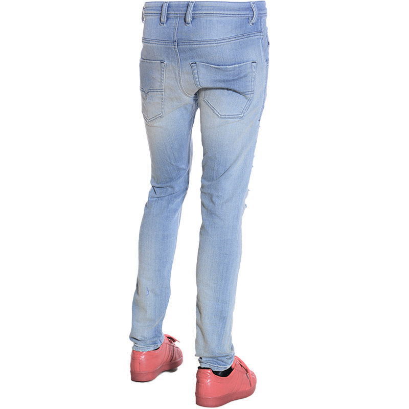 DIESEL KROOLEY T 087AB Mens Denim Sweat Pants Jogg Jeans Stretch Slim Fit Carrot