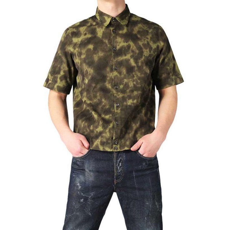 DIESEL S TIGGE Mens Shirt Regular Fit Casual Cotton Short Sleeve Work Office