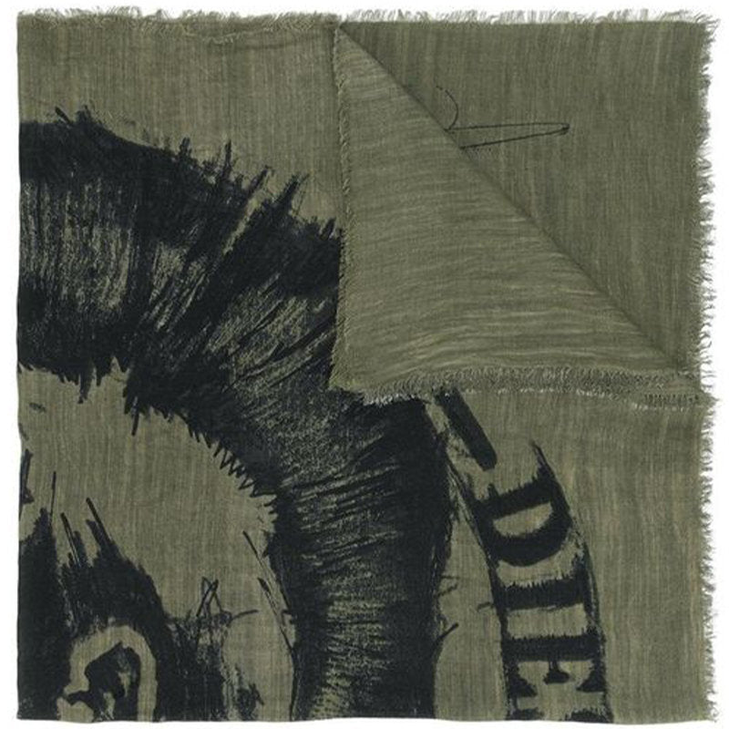 DIESEL SWILLOT A Mens Scarf Winter Shawl Wrap Casual Gents Scarves Green Muffler