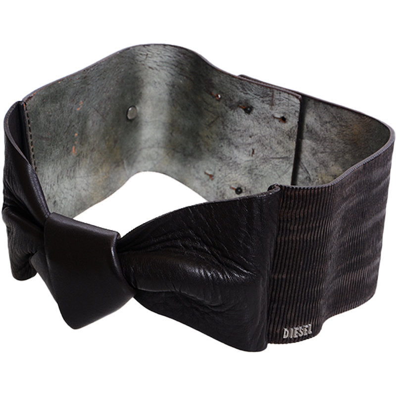 DIESEL BURIELLE Womens Belts Genuine Cow Leather Vintage Ladies Bow Waist Belts
