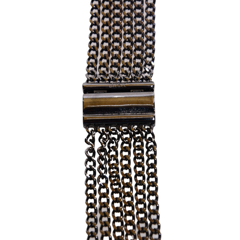 DIESEL BASHIRIX Womens Belts Party Casual Black Metal Chain Style Waist Belts