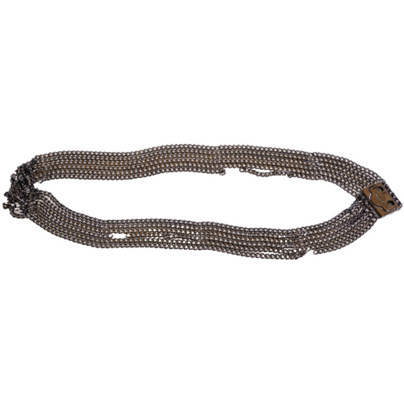 DIESEL BASHIRIX Womens Belts Party Casual Black Metal Chain Style Waist Belts