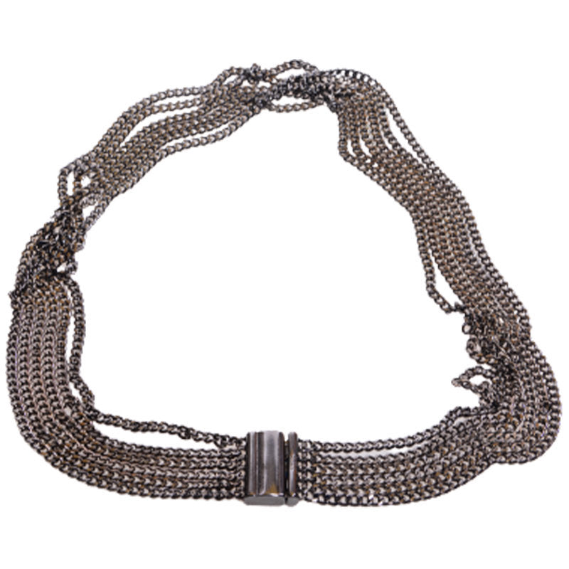 DIESEL BASHIRIX Womens Belts Party Casual Black Metal Chain Style Waist Belts