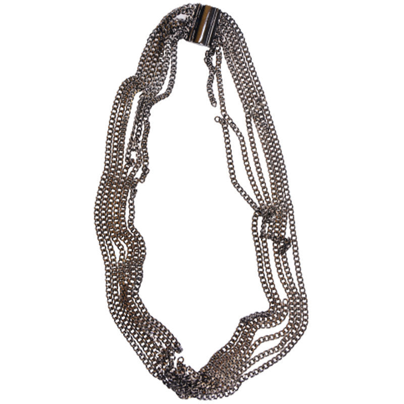 DIESEL BASHIRIX Womens Belts Party Casual Black Metal Chain Style Waist Belts