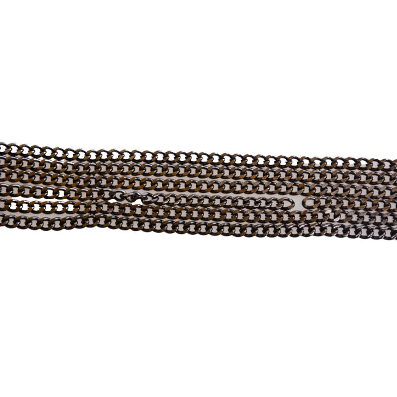 DIESEL BASHIRIX Womens Belts Party Casual Black Metal Chain Style Waist Belts