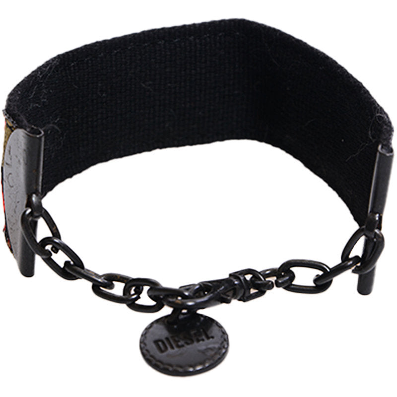 DIESEL ALEPI Womens Bracelet Vintage Hook Snake Print Metal Casual Wristband