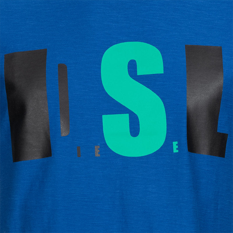 DIESEL T JOE QB Mens T Shirt Slim Fit Crew Neck Printed Casual Summer Cotton Tee