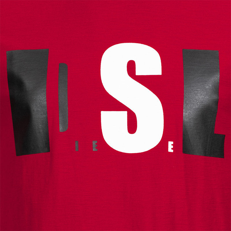 DIESEL T JOE QB Mens T Shirt Slim Fit Crew Neck Printed Casual Summer Cotton Tee